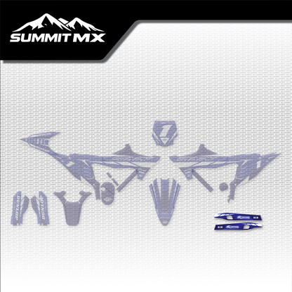 Yamaha Inspired Stark Varg Swing Arm Decals placement on the full kit