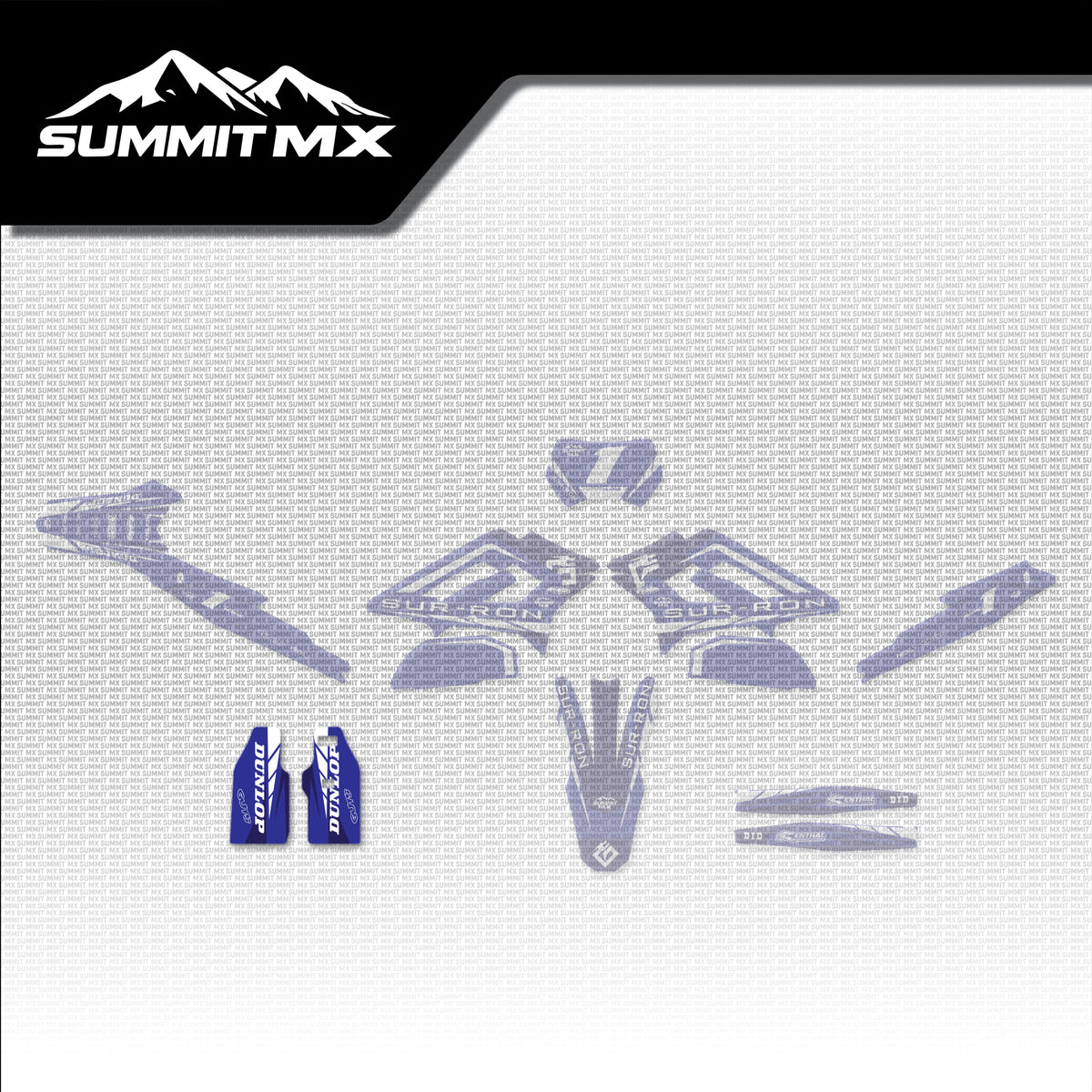 Yamaha Inspired Storm Bee Fork Guard Decals placement on the full kit
