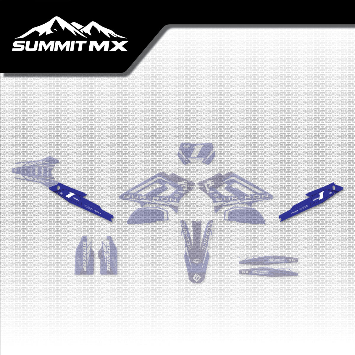 Yamaha Inspired Storm Bee Side Number Plate Decals placement on the full kit