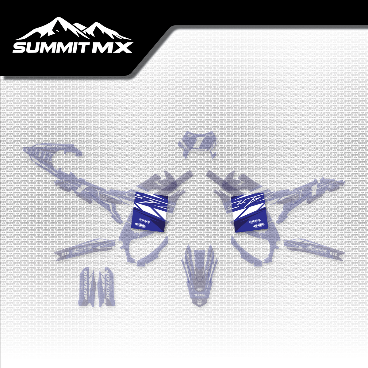Yamaha Inspired Ultra Bee Battery Decal shown in place on the full kit layout