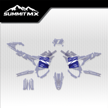 Yamaha Inspired Ultra Bee Battery Decal shown in place on the full kit layout