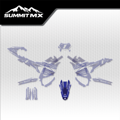Yamaha Inspired Ultra Bee Front Fender Decal shown in place on the full kit layout