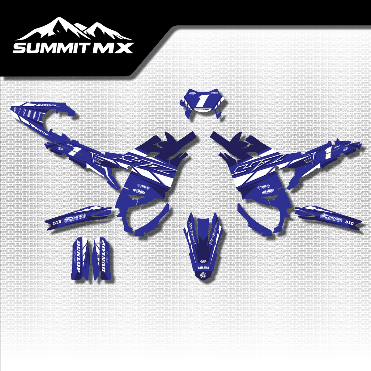 Yamaha Inspired Ultra Bee graphics kit full artwork layout by Summit MX