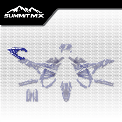 Yamaha Inspired Ultra Bee Rear Fender Decal shown in place on the full kit layout